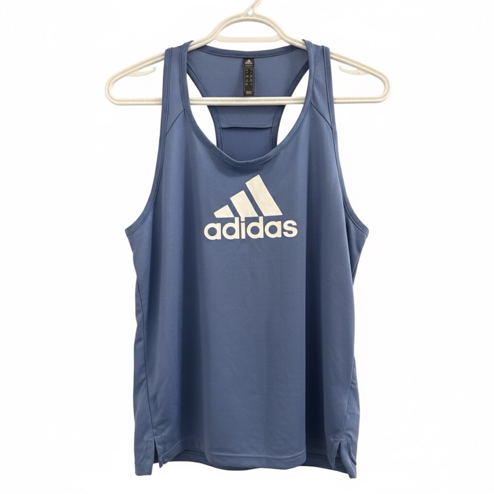 🆕 Adidas | Women's Blue Relaxed Fit Athletic Workout Sporty Tank Top NWOT